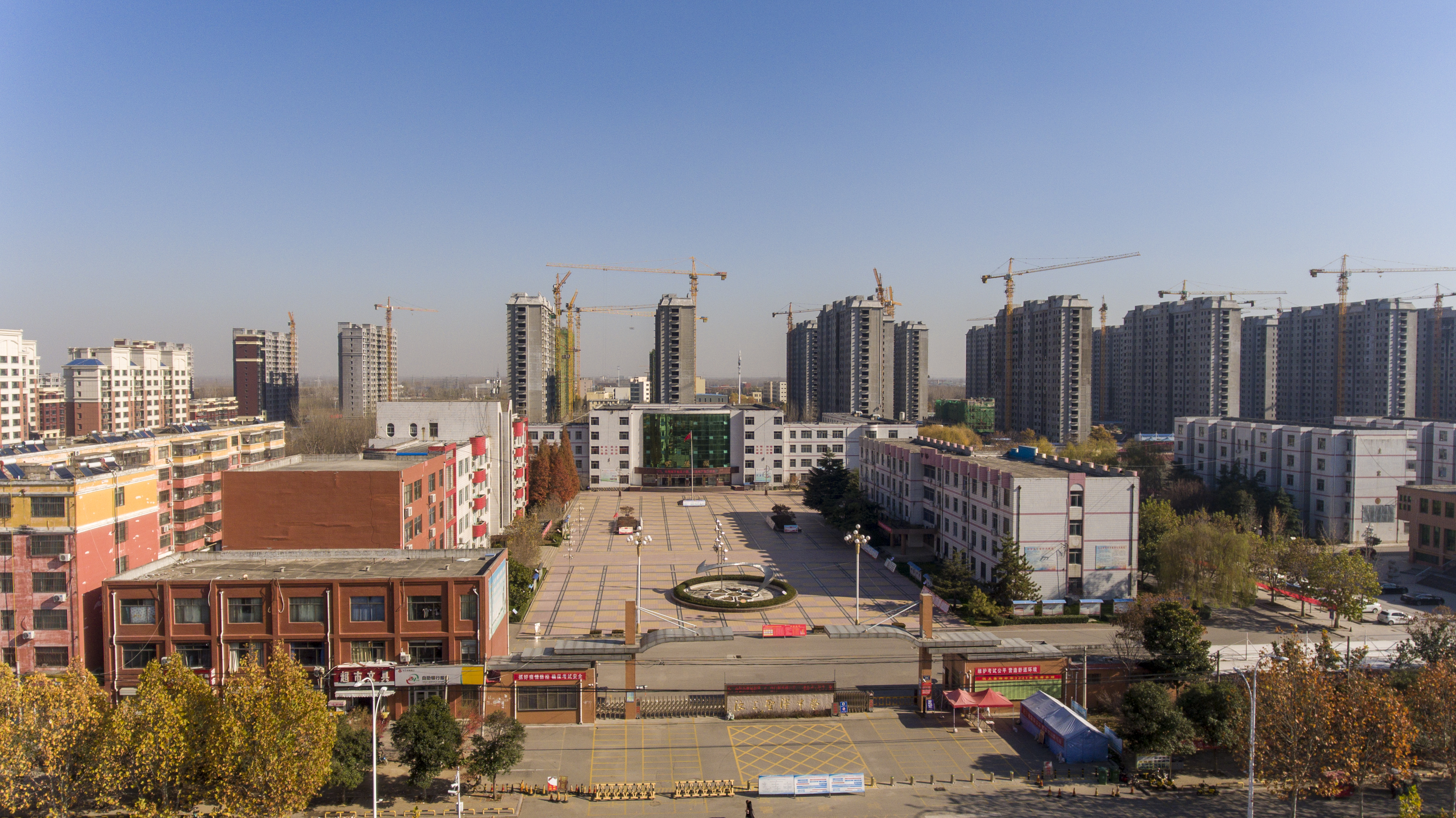 汶上县圣泽中学航拍